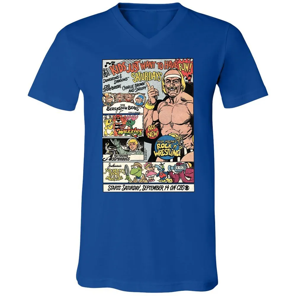 Unisex V-Neck T-Shirt - GLBKZBC8 - True Royal - 4