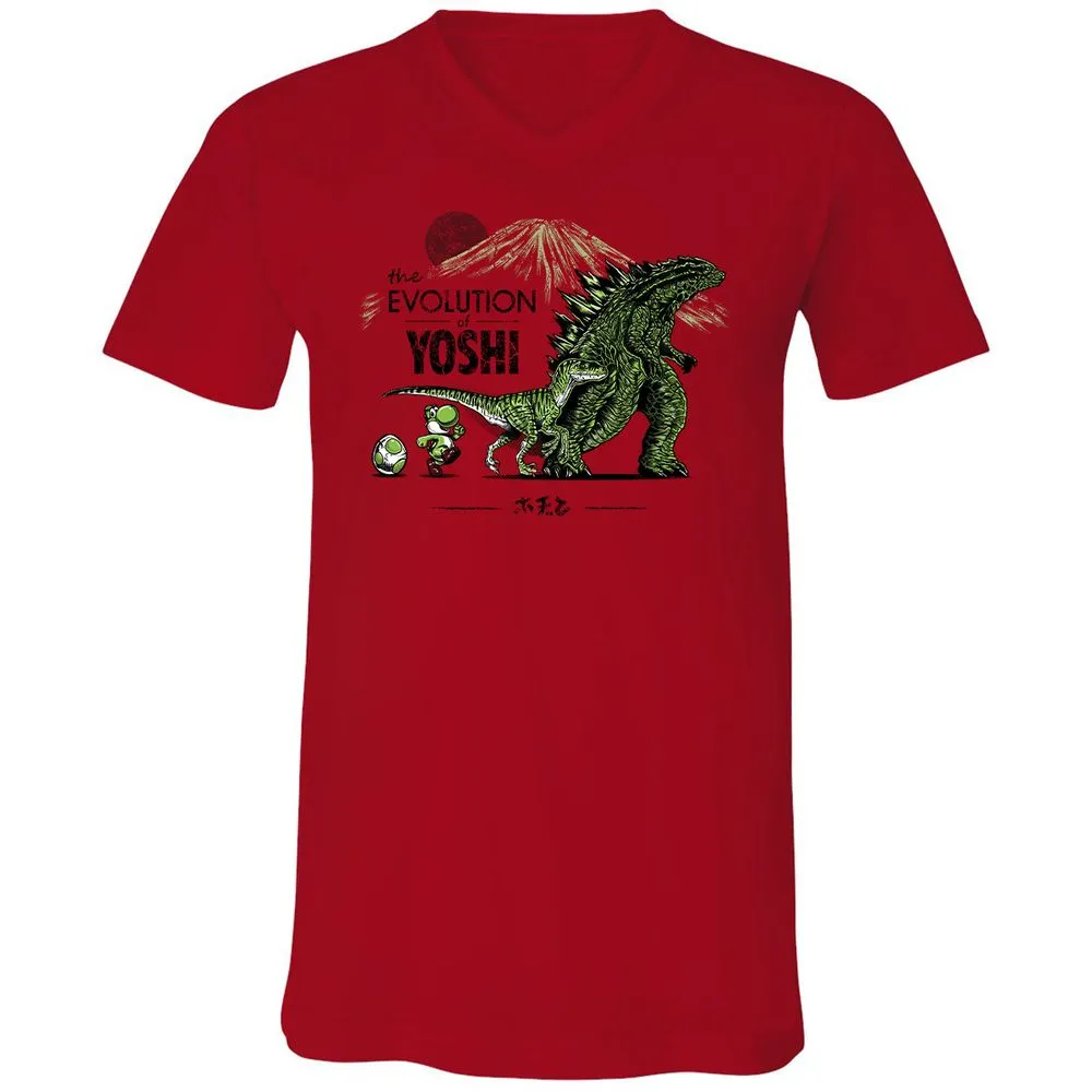 Unisex V-Neck T-Shirt - RJA3TYZT - Red - 3