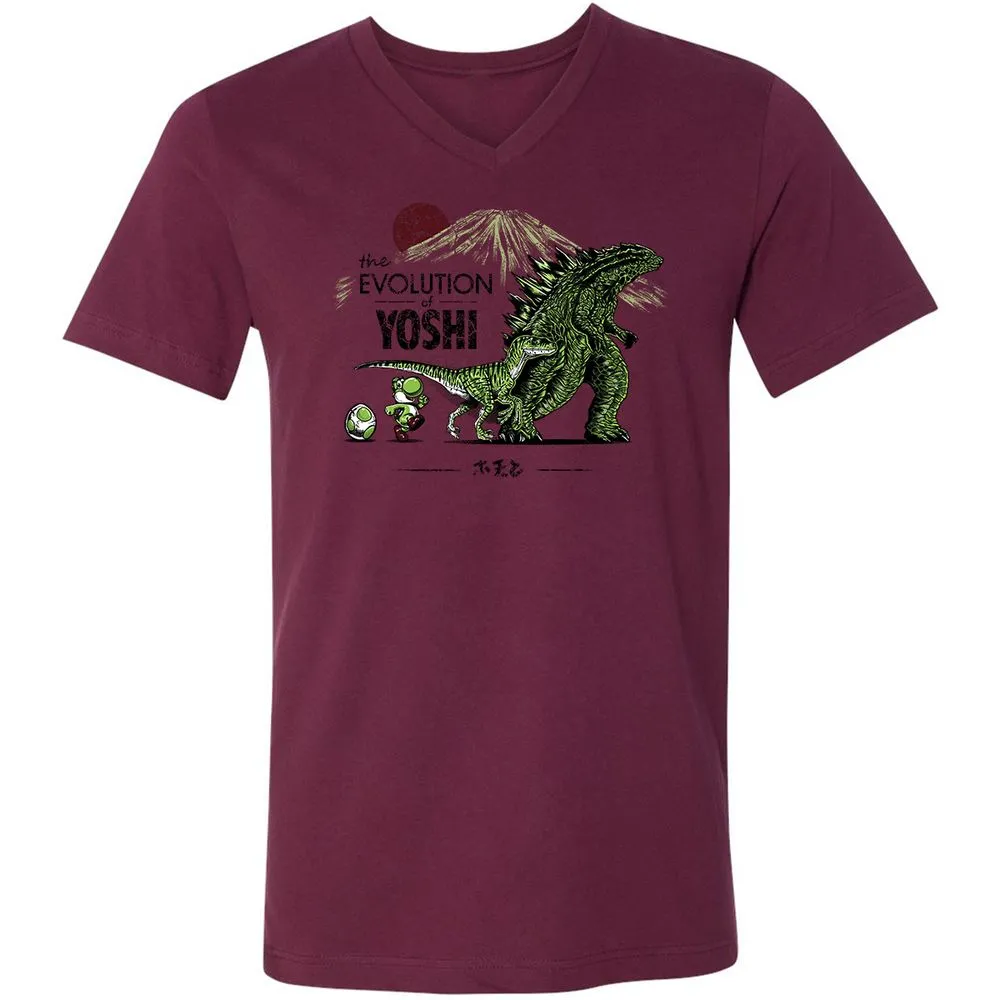 Unisex V-Neck T-Shirt - RJA3TYZT - Maroon - 6