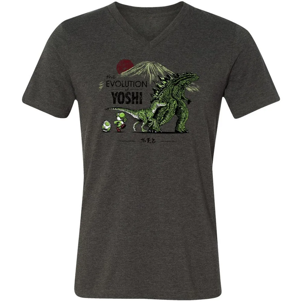 Unisex V-Neck T-Shirt - RJA3TYZT - Dark Grey Heather - 8