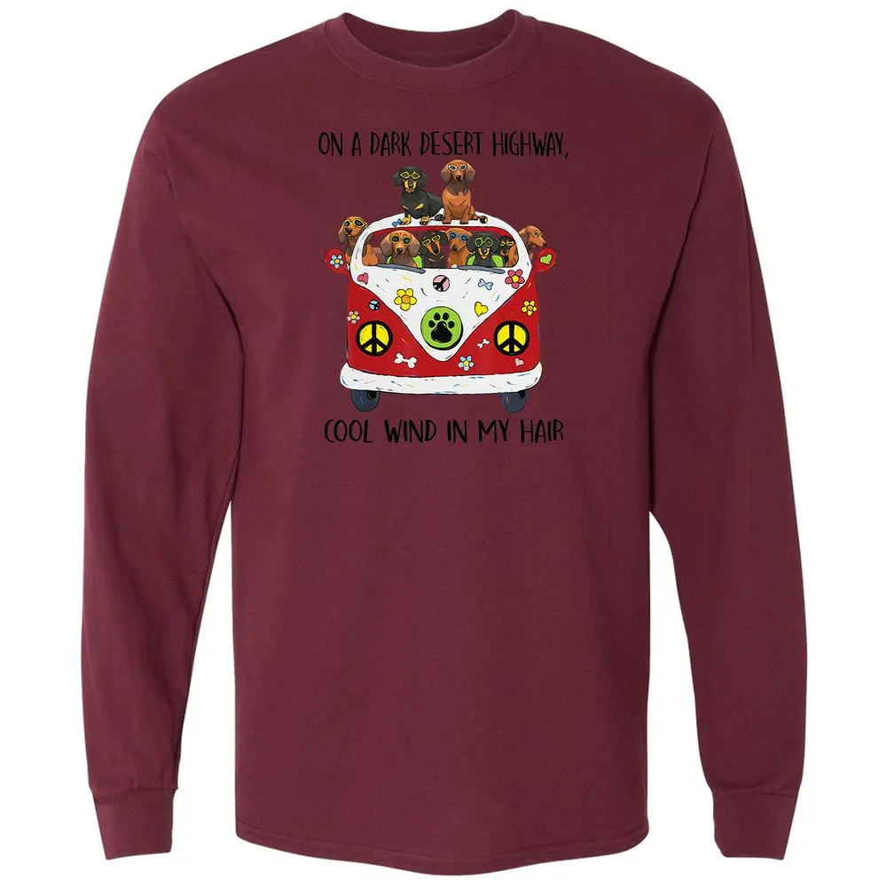 Long Sleeve T-Shirt - YHVC1FNU - Maroon - 11