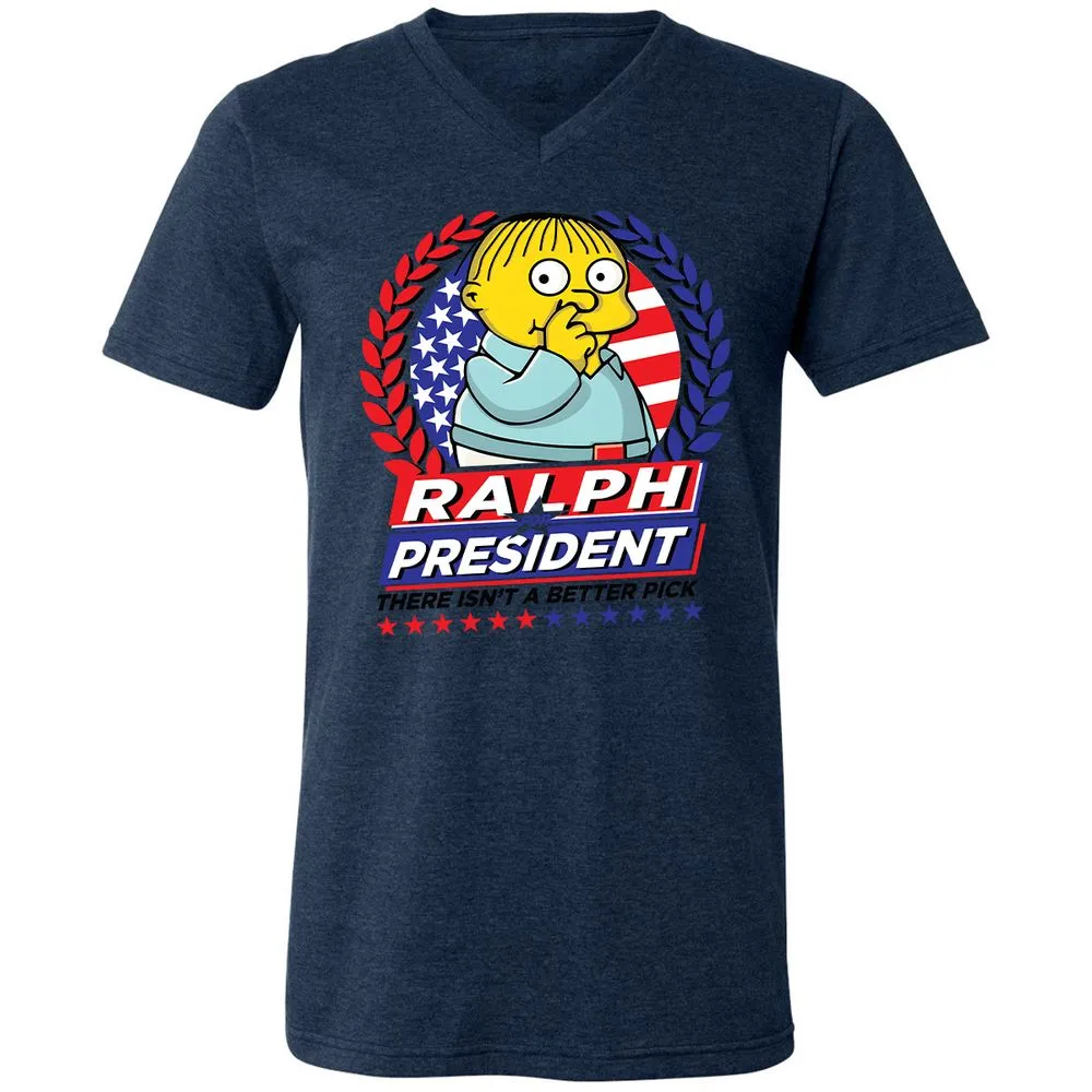 Unisex V-Neck T-Shirt - WKN21CK4 - Heather Navy - 15