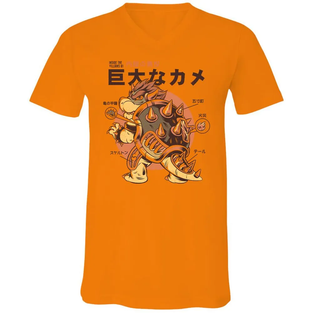 Unisex V-Neck T-Shirt - XJPUBABX - Orange - 11