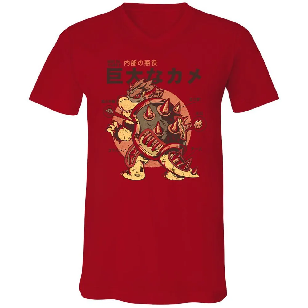 Unisex V-Neck T-Shirt - XJPUBABX - Red - 3
