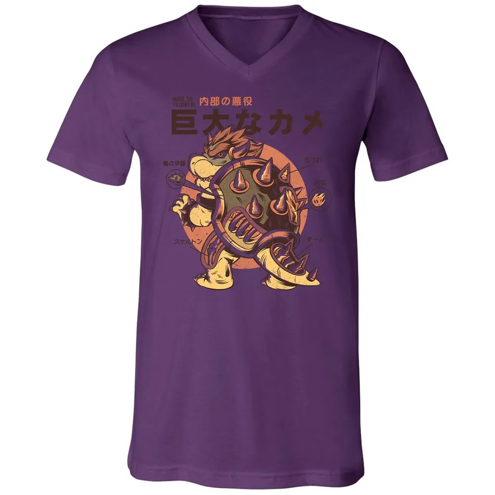 Unisex V-Neck T-Shirt - XJPUBABX - Team Purple - 2