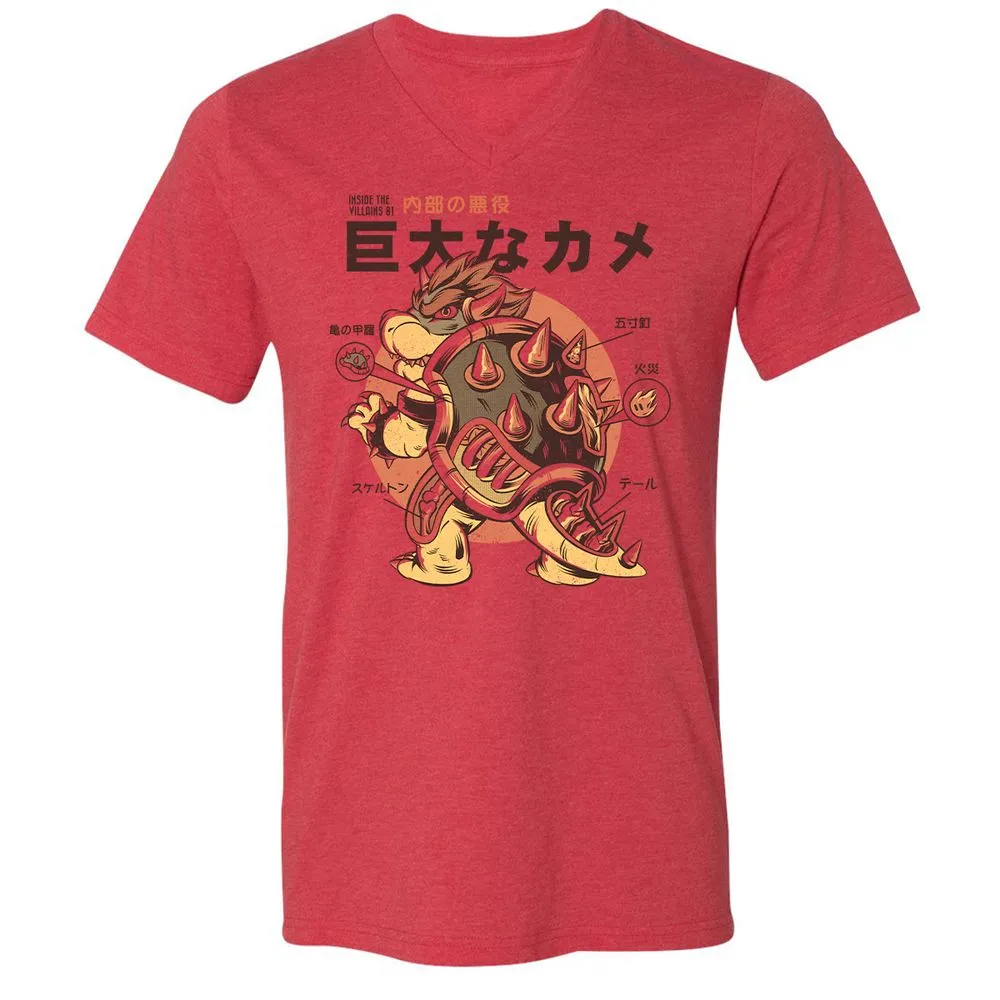 Unisex V-Neck T-Shirt - XJPUBABX - Heather Red - 5