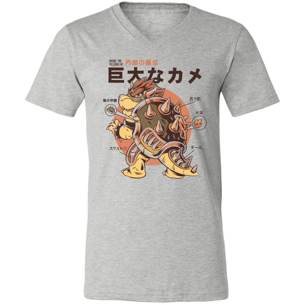 Unisex V-Neck T-Shirt - XJPUBABX - Athletic Heather - 7