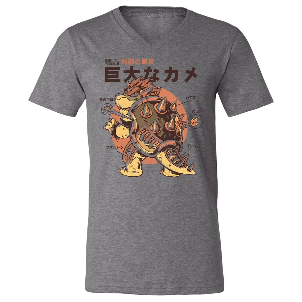 Unisex V-Neck T-Shirt - XJPUBABX - Deep Heather - 13