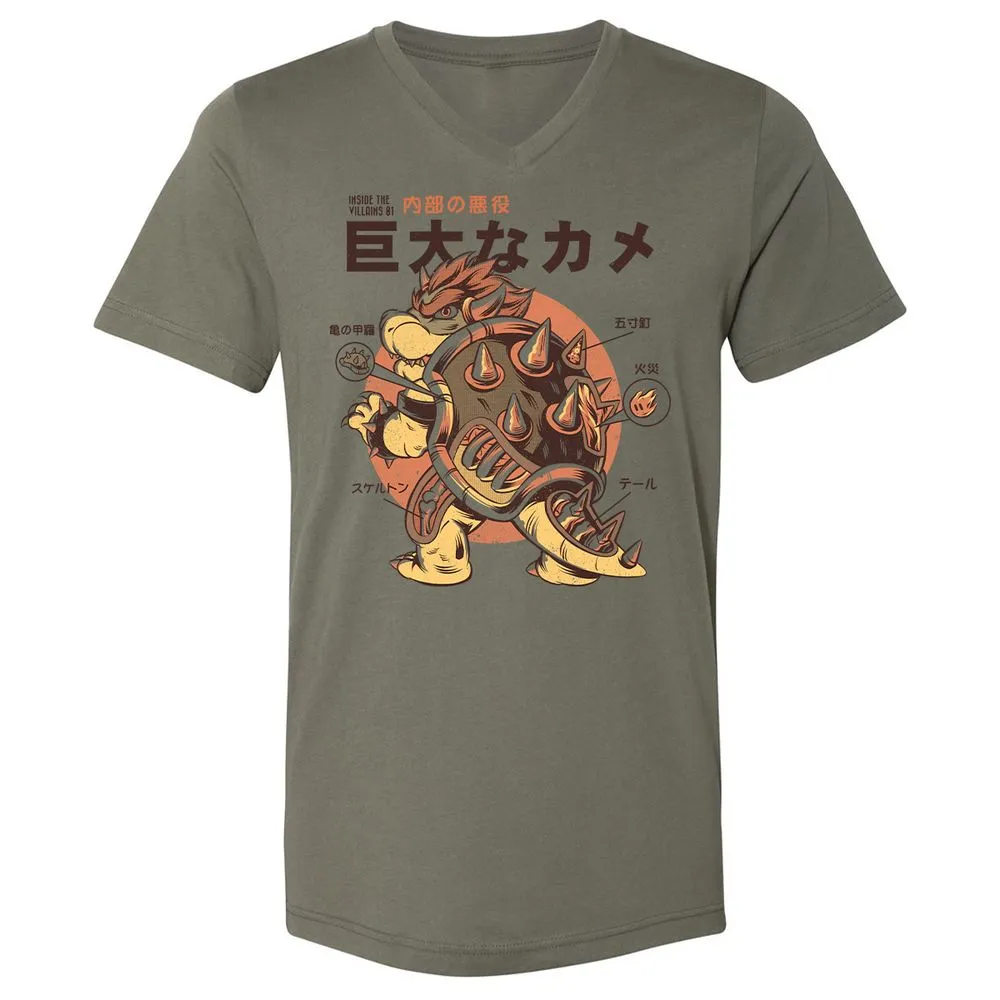 Unisex V-Neck T-Shirt - XJPUBABX - Military Green - 10