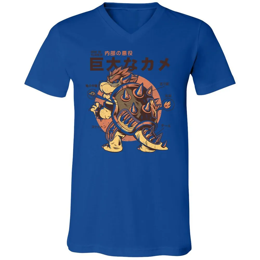Unisex V-Neck T-Shirt - XJPUBABX - True Royal - 4