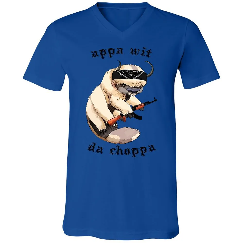 Unisex V-Neck T-Shirt - HJMVTPTS - True Royal - 4