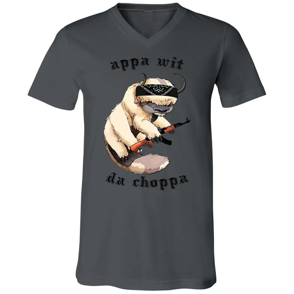 Unisex V-Neck T-Shirt - HJMVTPTS - Asphalt - 12