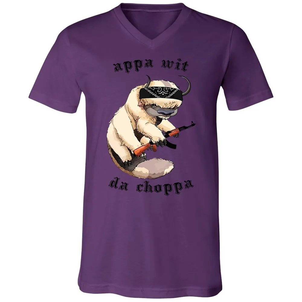 Unisex V-Neck T-Shirt - HJMVTPTS - Team Purple - 2