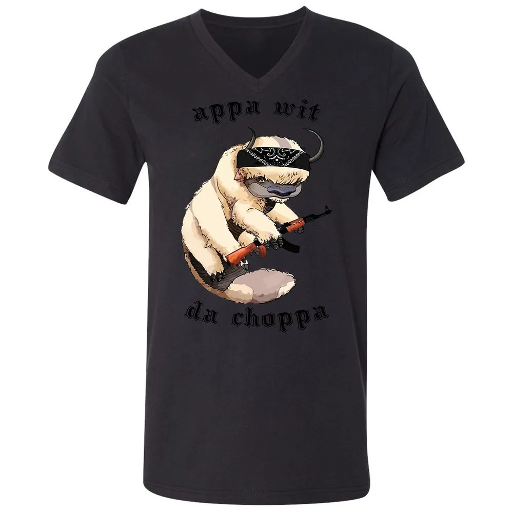 Unisex V-Neck T-Shirt - HJMVTPTS - Black - 16