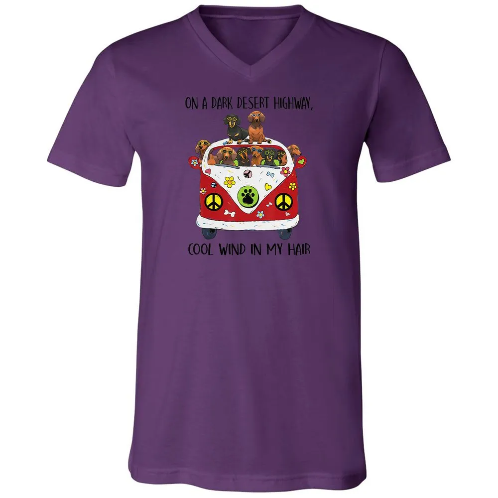 Unisex V-Neck T-Shirt - LYMCD3KC - Team Purple - 2