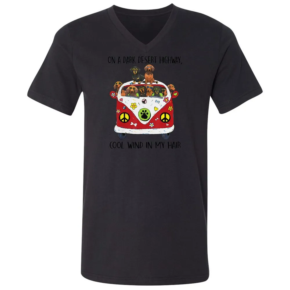 Unisex V-Neck T-Shirt - LYMCD3KC - Black - 16