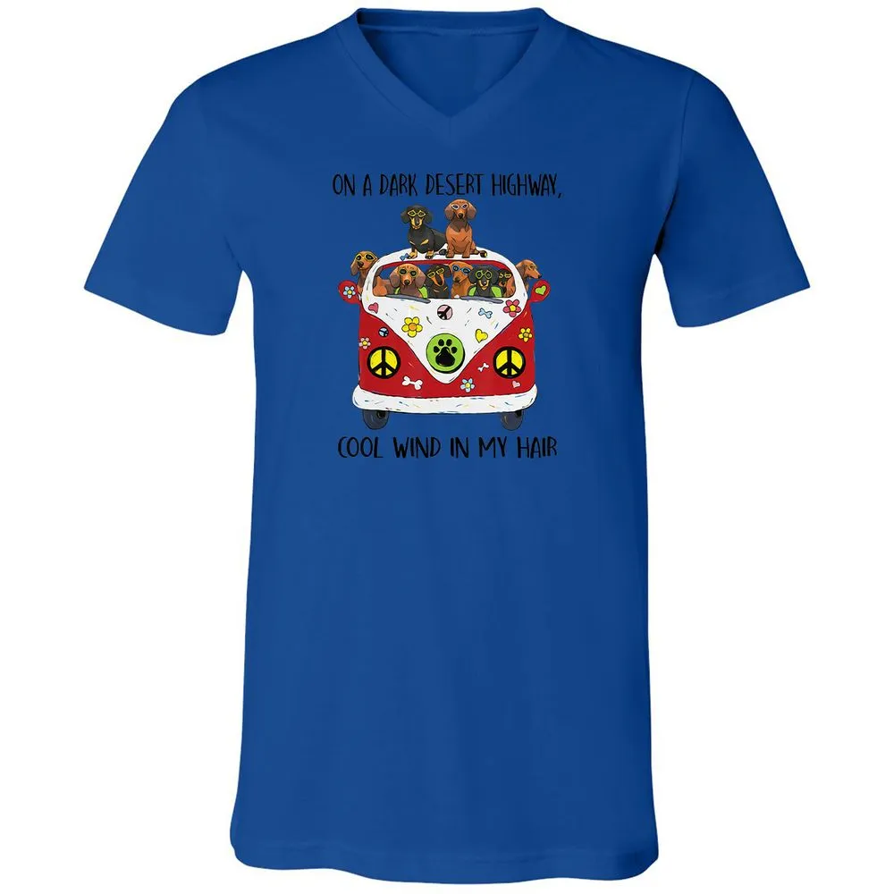Unisex V-Neck T-Shirt - LYMCD3KC - True Royal - 4