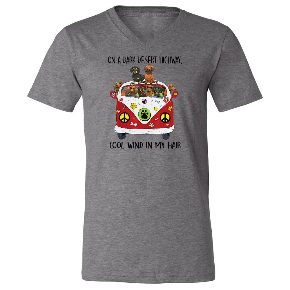 Unisex V-Neck T-Shirt - LYMCD3KC - Deep Heather - 13