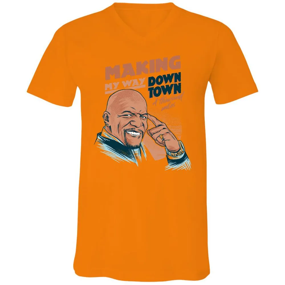 Unisex V-Neck T-Shirt - M39DWMJ2 - Orange - 11