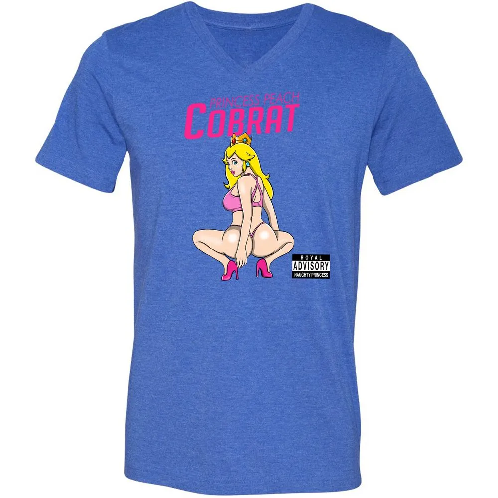 Unisex V-Neck T-Shirt - 4NGPCGCF - Heather True Royal - 14