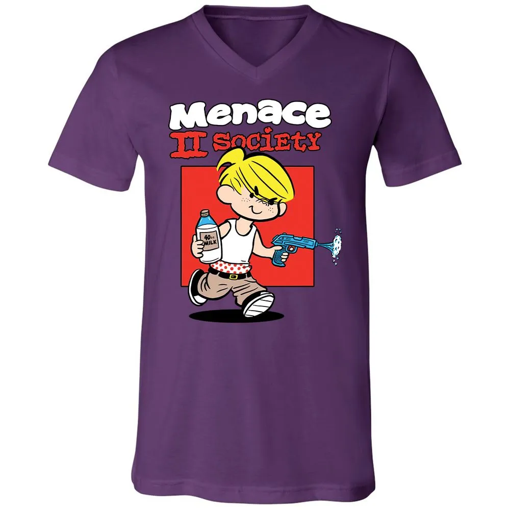Unisex V-Neck T-Shirt - TXYDXW3Z - Team Purple - 2