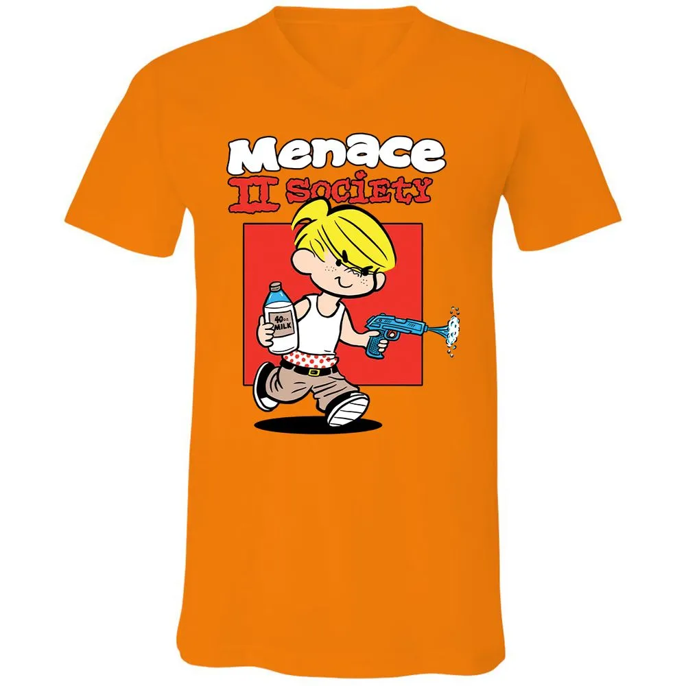 Unisex V-Neck T-Shirt - TXYDXW3Z - Orange - 11