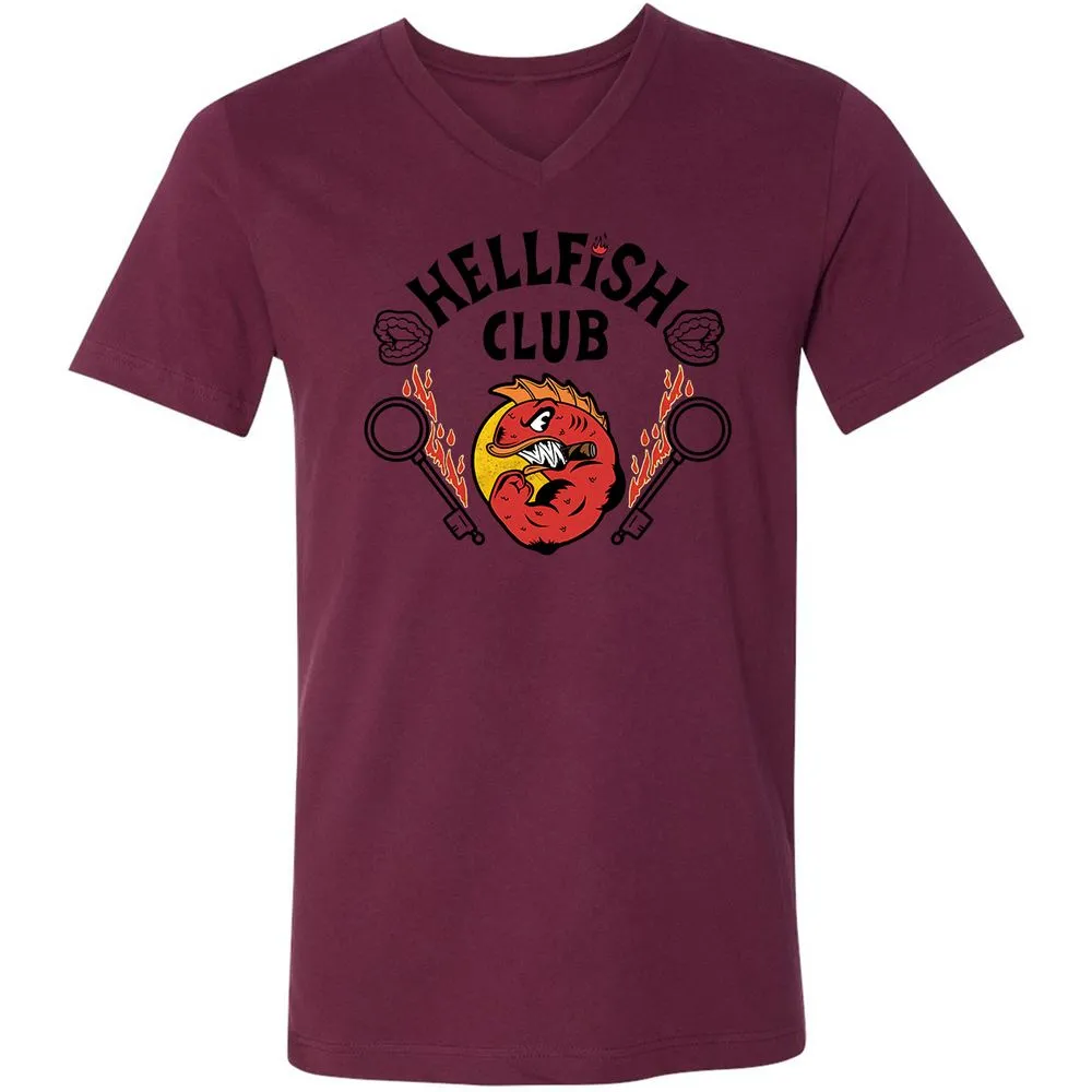 Unisex V-Neck T-Shirt - ASZPRXS8 - Maroon - 6