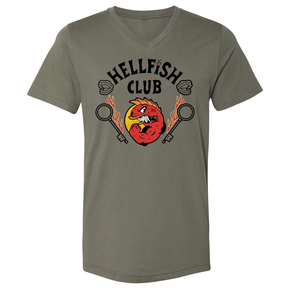 Unisex V-Neck T-Shirt - ASZPRXS8 - Military Green - 10
