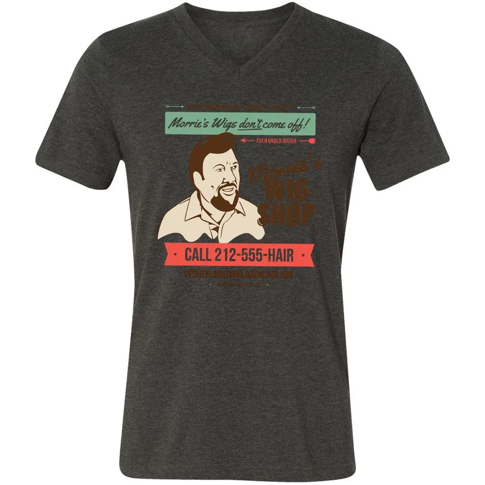 Unisex V-Neck T-Shirt - N8YYW471 - Dark Grey Heather - 8