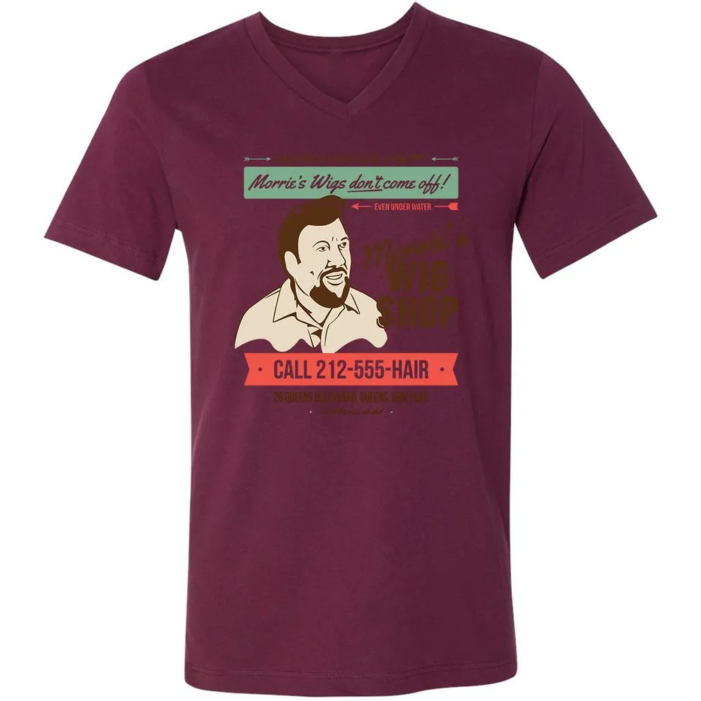 Unisex V-Neck T-Shirt - N8YYW471 - Maroon - 6