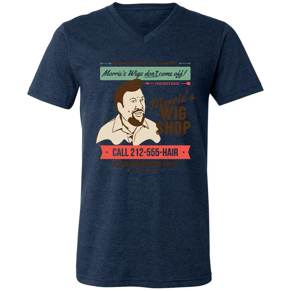 Unisex V-Neck T-Shirt - N8YYW471 - Heather Navy - 15
