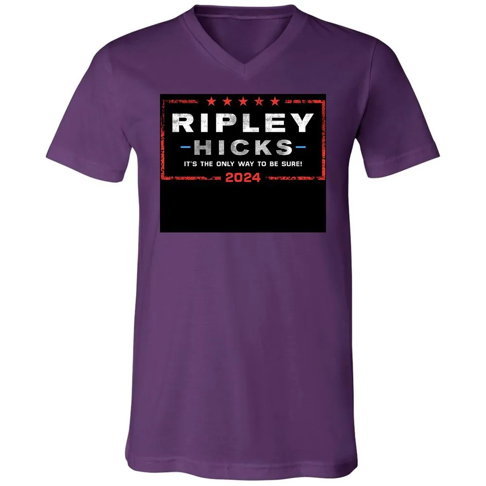 Unisex V-Neck T-Shirt - F7C5NE65 - Team Purple - 2