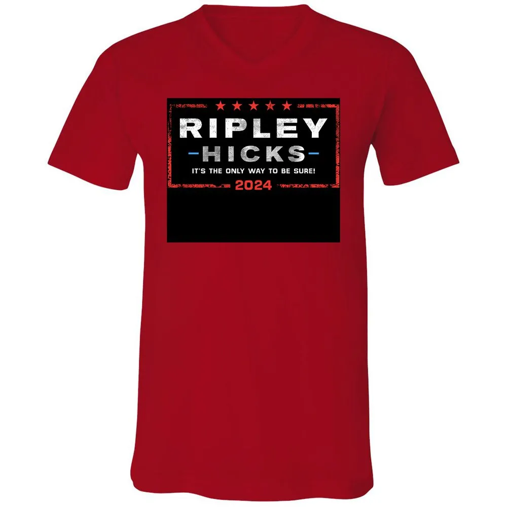 Unisex V-Neck T-Shirt - F7C5NE65 - Red - 3