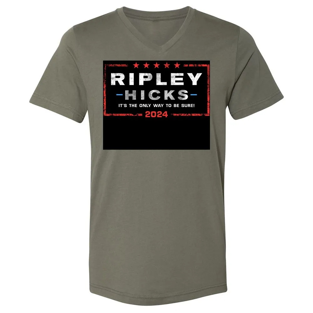 Unisex V-Neck T-Shirt - F7C5NE65 - Military Green - 10