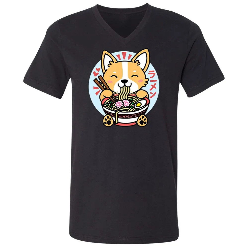 Unisex V-Neck T-Shirt - 6H2FKG3E - Black - 16
