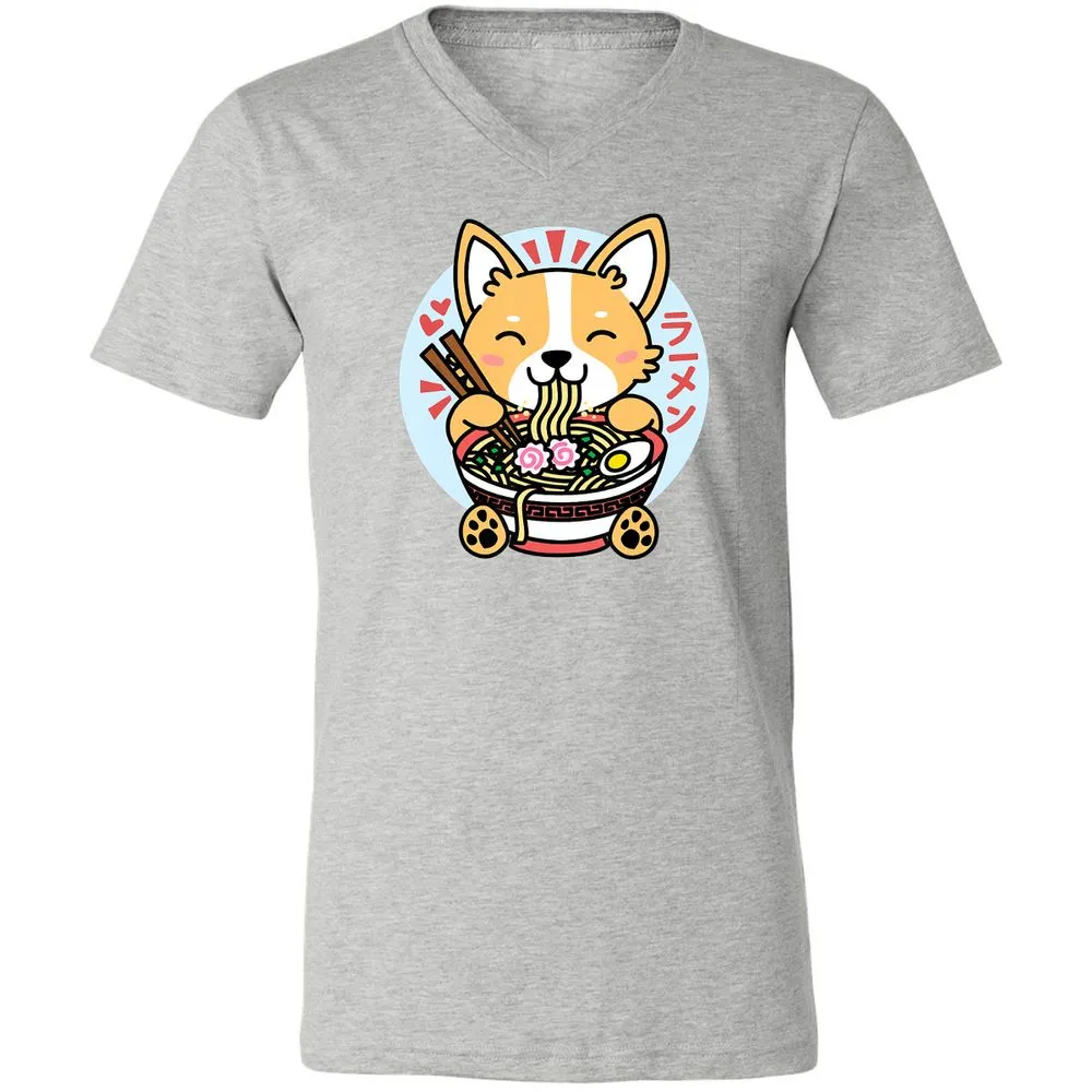 Unisex V-Neck T-Shirt - 6H2FKG3E - Athletic Heather - 7