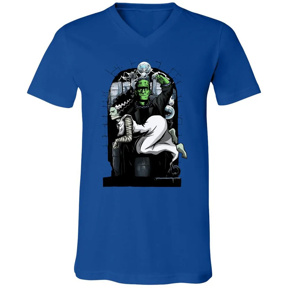 Unisex V-Neck T-Shirt - WPXDVVKU - True Royal - 4