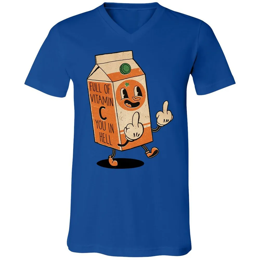 Unisex V-Neck T-Shirt - WPVLZNC8 - True Royal - 4