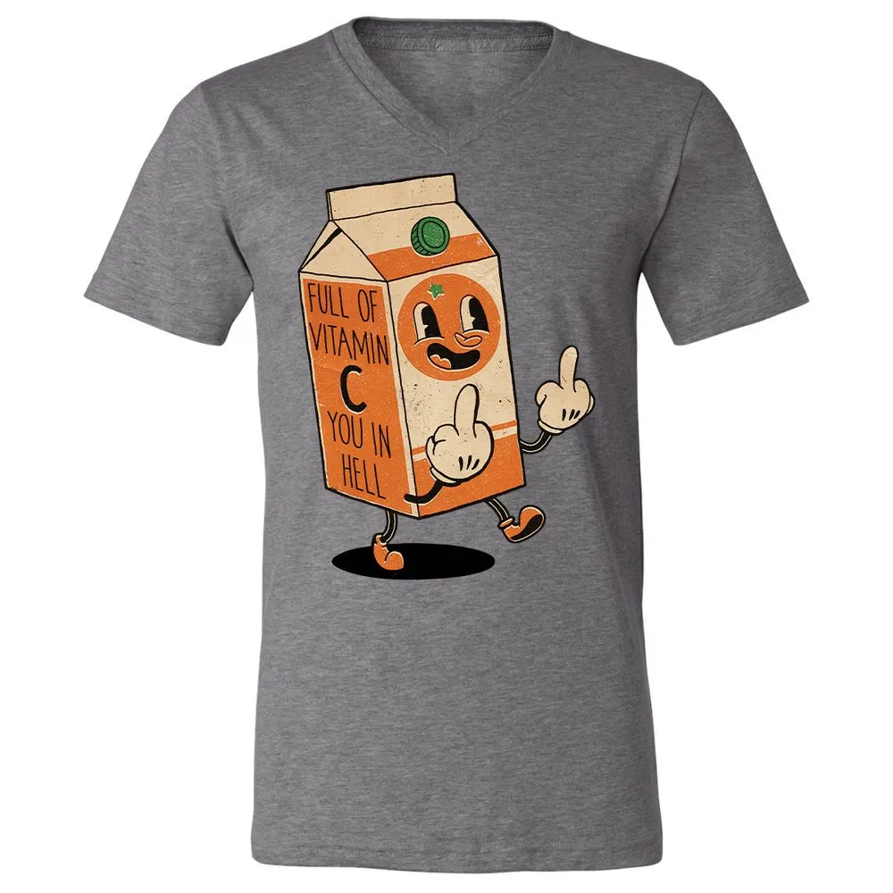 Unisex V-Neck T-Shirt - WPVLZNC8 - Deep Heather - 13