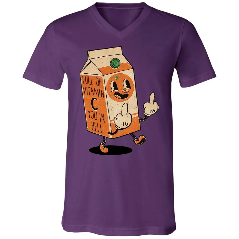 Unisex V-Neck T-Shirt - WPVLZNC8 - Team Purple - 2