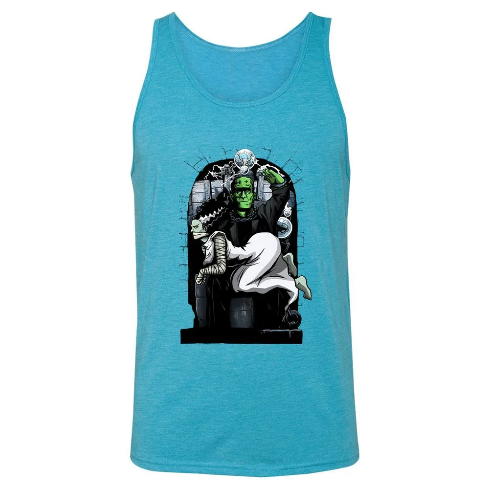 Unisex Jersey Tank - BWQ8RSQ1 - Aqua Triblend - 3