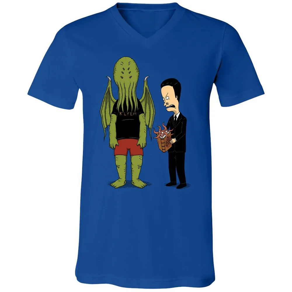 Unisex V-Neck T-Shirt - JPJ7JK7Z - True Royal - 4
