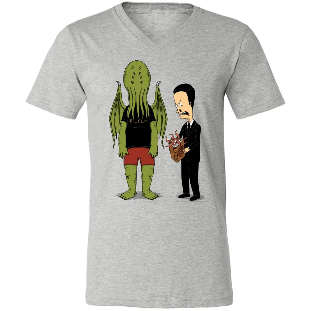Unisex V-Neck T-Shirt - JPJ7JK7Z - Athletic Heather - 7