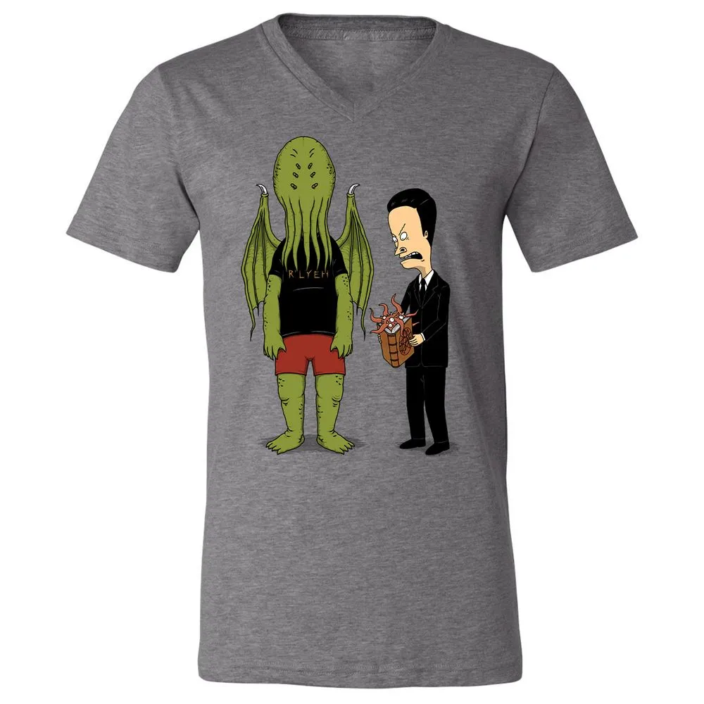 Unisex V-Neck T-Shirt - JPJ7JK7Z - Deep Heather - 13