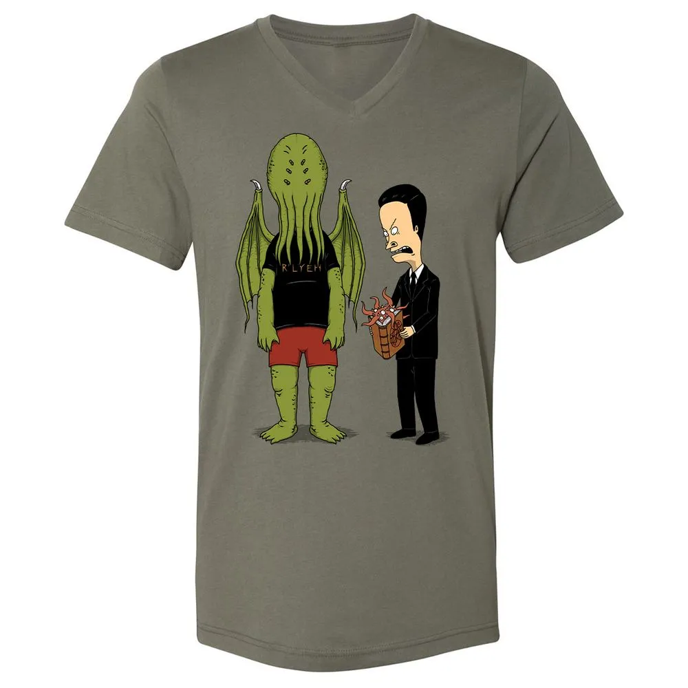Unisex V-Neck T-Shirt - JPJ7JK7Z - Military Green - 10