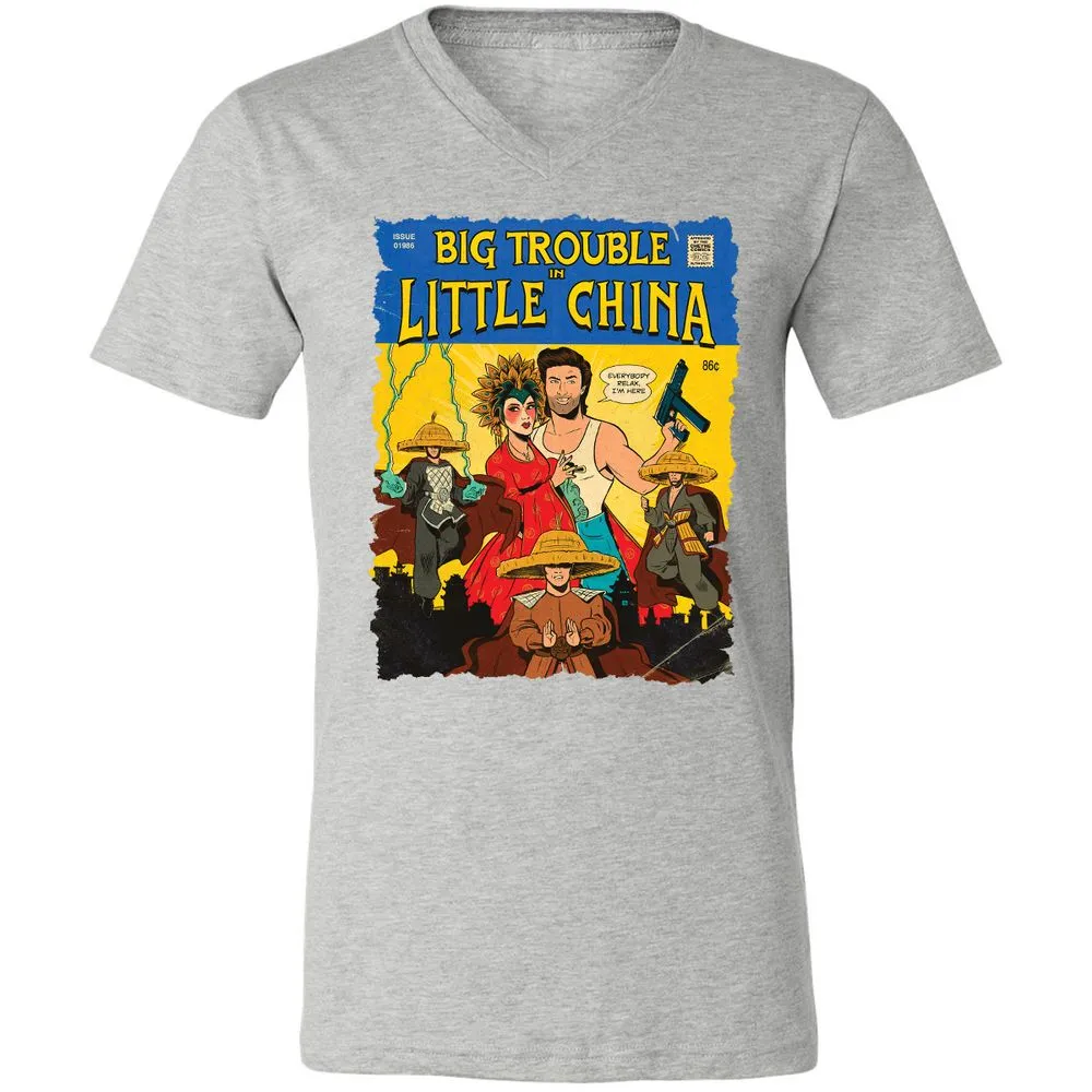 Unisex V-Neck T-Shirt - QRNL3CXK - Athletic Heather - 7