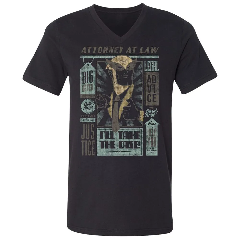 Unisex V-Neck T-Shirt - 7T4FBEZ7 - Black - 16