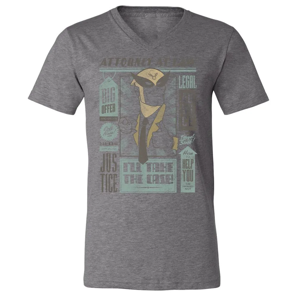 Unisex V-Neck T-Shirt - 7T4FBEZ7 - Deep Heather - 13