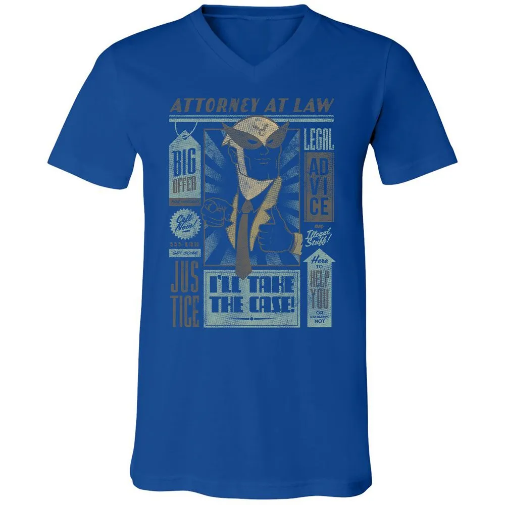 Unisex V-Neck T-Shirt - 7T4FBEZ7 - True Royal - 4