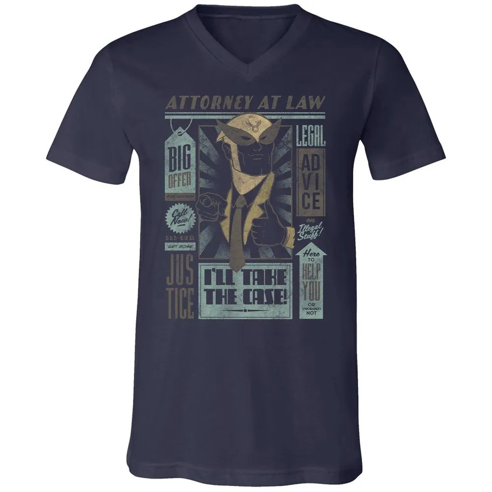Unisex V-Neck T-Shirt - 7T4FBEZ7 - Navy - 9